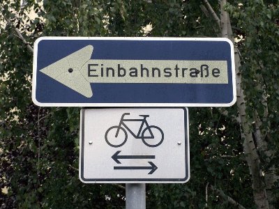 Foto: Einbahnstrasse fr Fahrrder offen