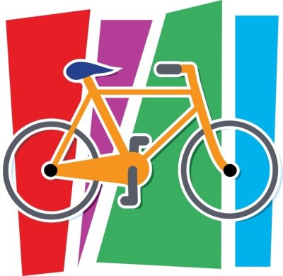 bunte Fahrrad Grafik