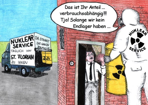 Atommll Karikatur Eva Stegen